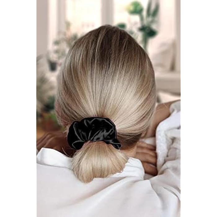 ZOZY 1 Piece Satin Hair Scrunchie – Soft Elastic Hair Tie for Women & Girls, Gentle on Hair, Everyday Accessory, Assorted Colors - Image 3